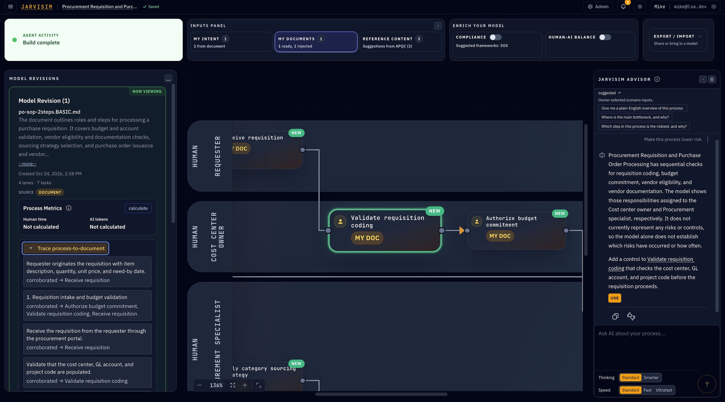 Advisor conversation: broad request, explanatory response, and actionable recommendation with Use.