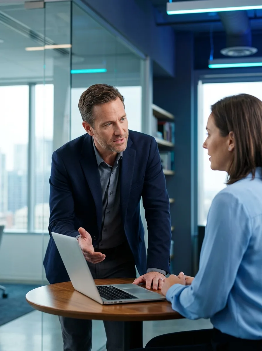 Senior advisor in a focused 1-on-1 working session with a client